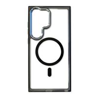 Case Coolbox GMobile para Samsung S24 Ultra Metal Glow con MagSafe, soporte integrado, antigolpes, negro